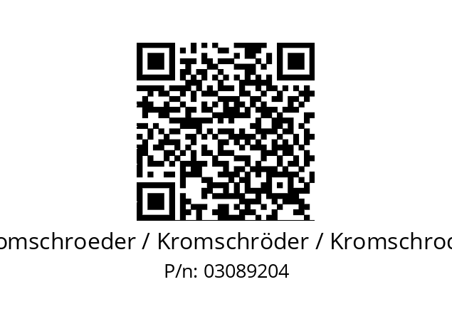   Kromschroeder / Kromschröder / Kromschroder 03089204