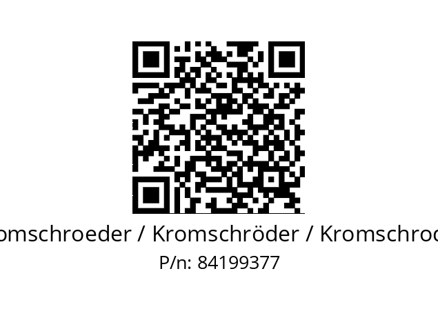   Kromschroeder / Kromschröder / Kromschroder 84199377