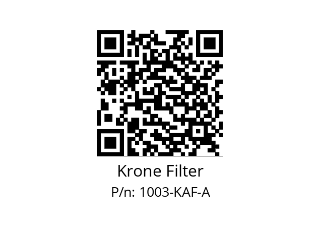   Krone Filter 1003-KAF-A