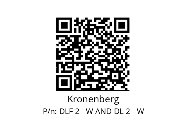   Kronenberg DLF 2 - W AND DL 2 - W