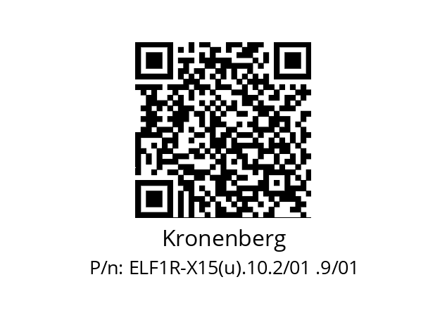   Kronenberg ELF1R-X15(u).10.2/01 .9/01