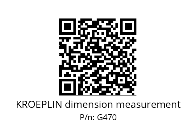   KROEPLIN dimension measurement G470