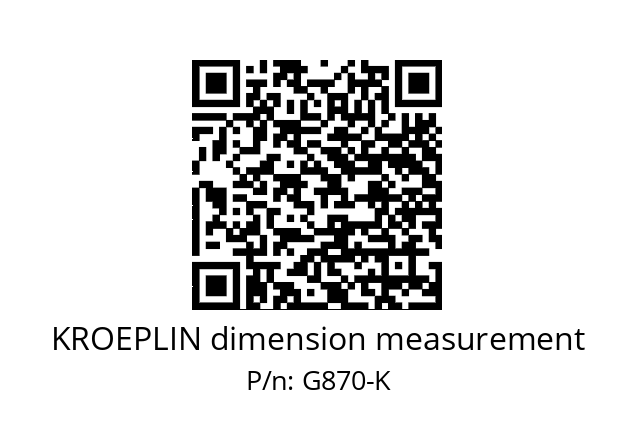   KROEPLIN dimension measurement G870-K