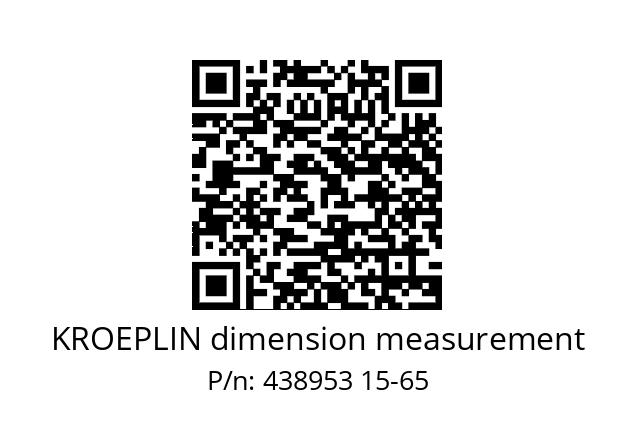   KROEPLIN dimension measurement 438953 15-65