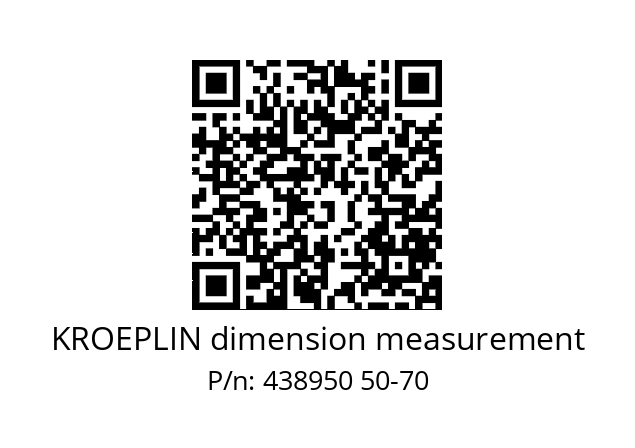   KROEPLIN dimension measurement 438950 50-70