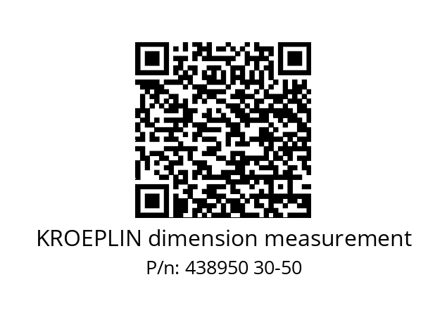   KROEPLIN dimension measurement 438950 30-50