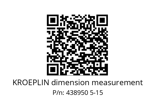   KROEPLIN dimension measurement 438950 5-15