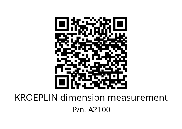   KROEPLIN dimension measurement A2100