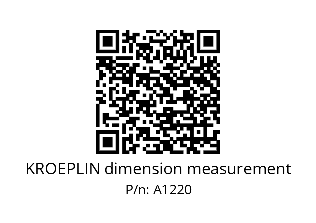   KROEPLIN dimension measurement A1220