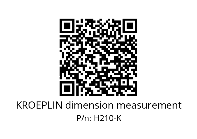   KROEPLIN dimension measurement H210-K