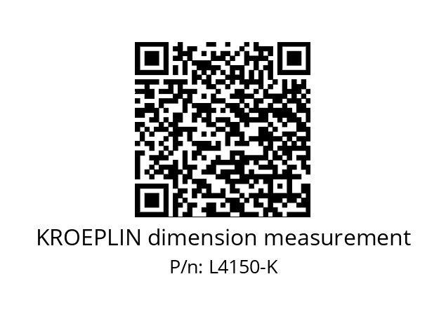   KROEPLIN dimension measurement L4150-K