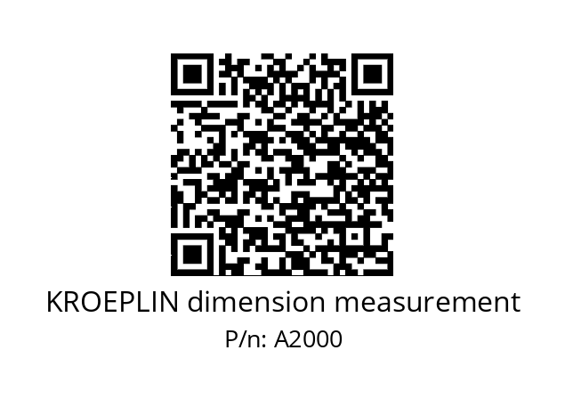   KROEPLIN dimension measurement A2000