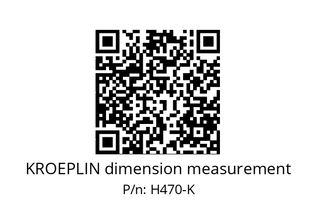   KROEPLIN dimension measurement H470-K