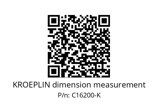   KROEPLIN dimension measurement C16200-K