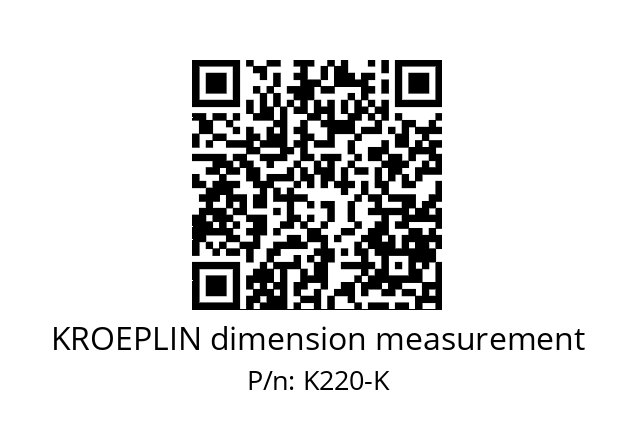   KROEPLIN dimension measurement K220-K