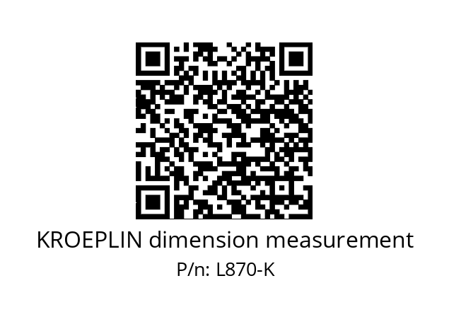   KROEPLIN dimension measurement L870-K