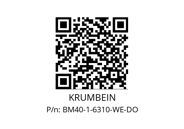   KRUMBEIN BM40-1-6310-WE-DO