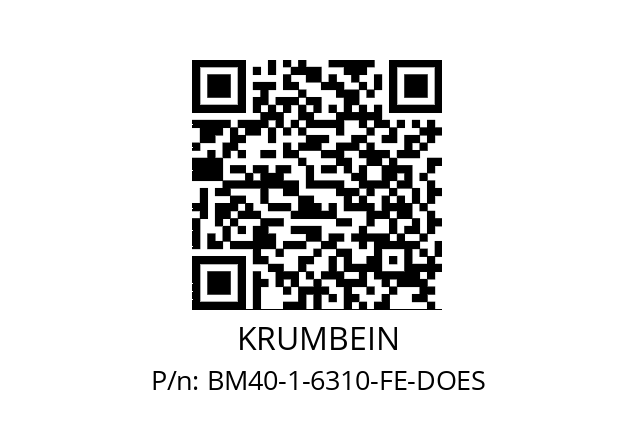   KRUMBEIN BM40-1-6310-FE-DOES