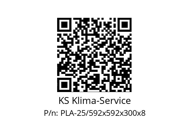   KS Klima-Service PLA-25/592x592x300x8