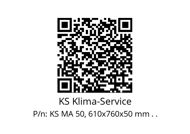   KS Klima-Service KS MA 50, 610x760x50 mm . .