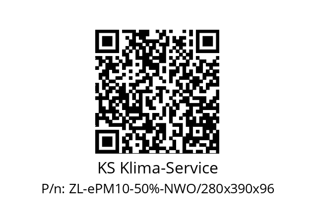   KS Klima-Service ZL-ePM10-50%-NWO/280x390x96