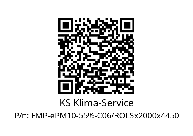   KS Klima-Service FMP-ePM10-55%-C06/ROLSx2000x4450