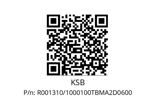   KSB R001310/1000100TBMA2D0600