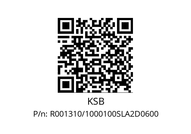   KSB R001310/1000100SLA2D0600