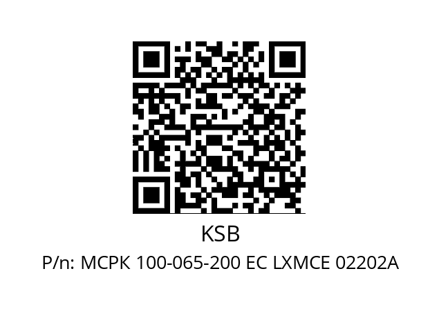   KSB МСРК 100-065-200 ЕС LXMCE 02202A