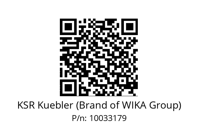   KSR Kuebler (Brand of WIKA Group) 10033179