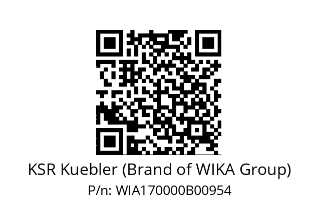   KSR Kuebler (Brand of WIKA Group) WIA170000B00954