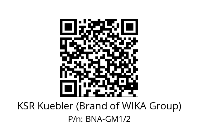   KSR Kuebler (Brand of WIKA Group) BNA-GM1/2