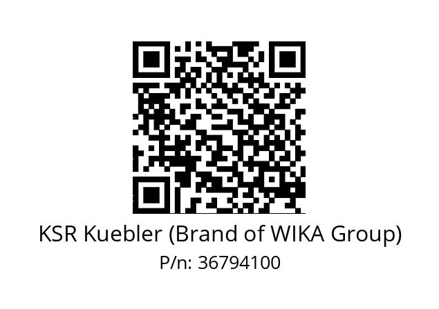   KSR Kuebler (Brand of WIKA Group) 36794100