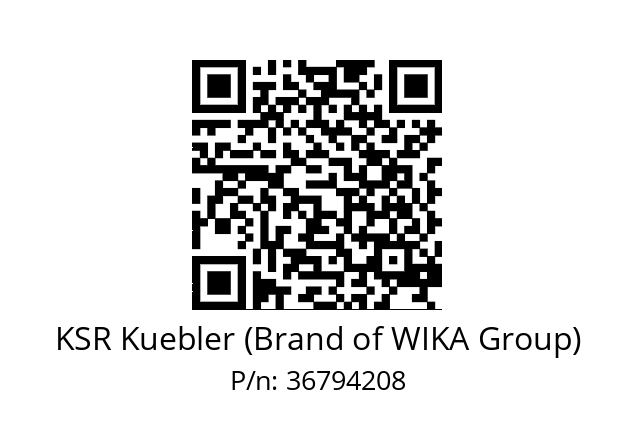   KSR Kuebler (Brand of WIKA Group) 36794208