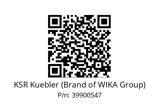   KSR Kuebler (Brand of WIKA Group) 39900547