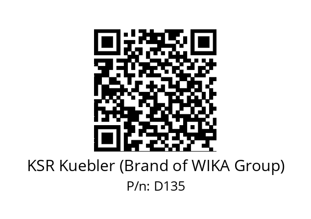   KSR Kuebler (Brand of WIKA Group) D135