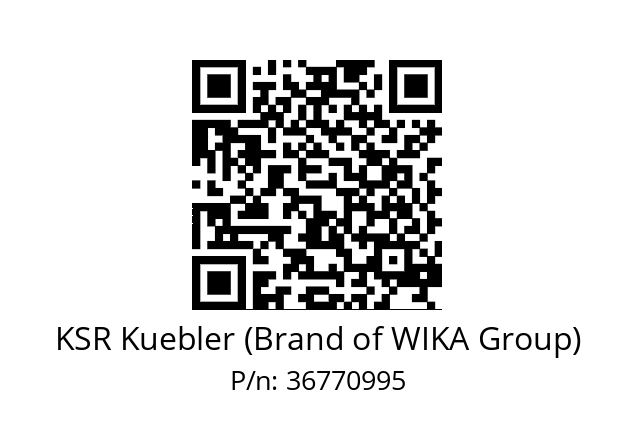   KSR Kuebler (Brand of WIKA Group) 36770995