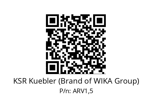   KSR Kuebler (Brand of WIKA Group) ARV1,5