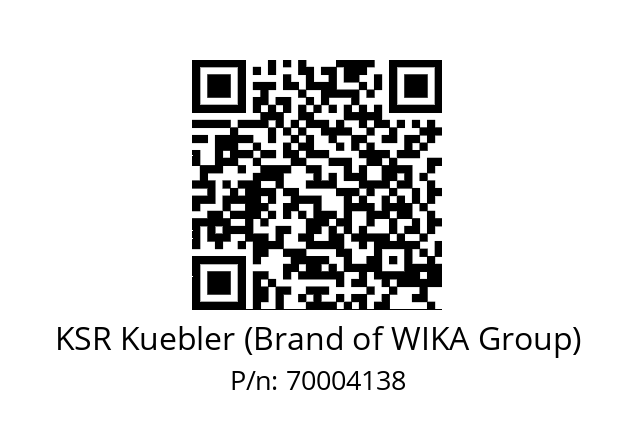   KSR Kuebler (Brand of WIKA Group) 70004138