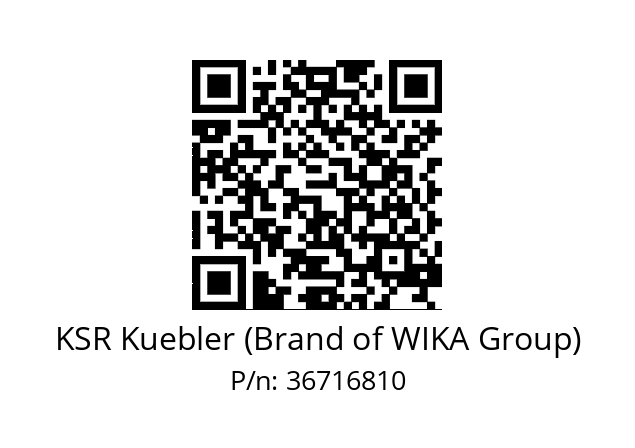   KSR Kuebler (Brand of WIKA Group) 36716810