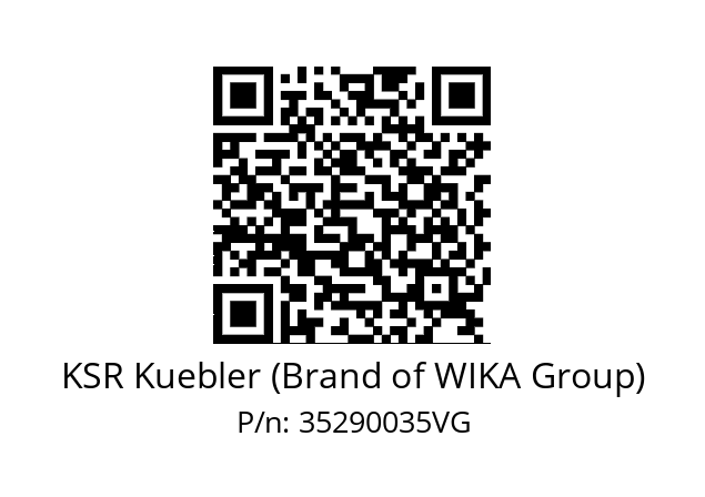   KSR Kuebler (Brand of WIKA Group) 35290035VG