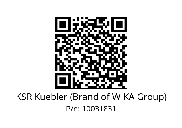   KSR Kuebler (Brand of WIKA Group) 10031831