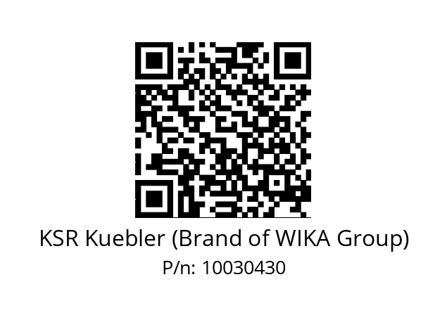   KSR Kuebler (Brand of WIKA Group) 10030430