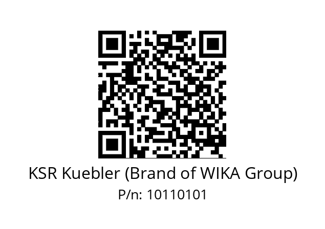   KSR Kuebler (Brand of WIKA Group) 10110101