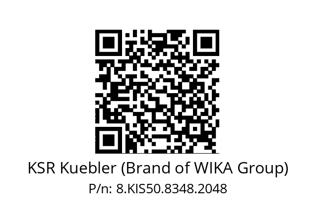   KSR Kuebler (Brand of WIKA Group) 8.KIS50.8348.2048