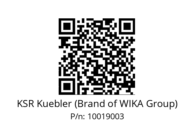   KSR Kuebler (Brand of WIKA Group) 10019003