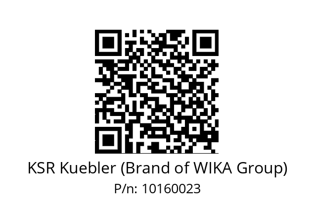   KSR Kuebler (Brand of WIKA Group) 10160023