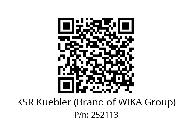   KSR Kuebler (Brand of WIKA Group) 252113