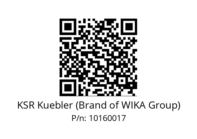   KSR Kuebler (Brand of WIKA Group) 10160017