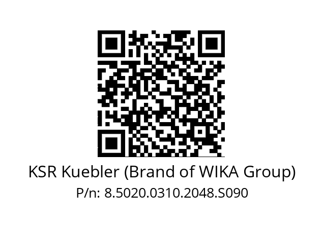   KSR Kuebler (Brand of WIKA Group) 8.5020.0310.2048.S090